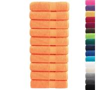vidaXL Toallas de Mano 10 uds 100% algodón Naranja 50x100 cm 600 gsm, Toalla, Toalla de Cara, Toalla de Invitados, Toalla de baño