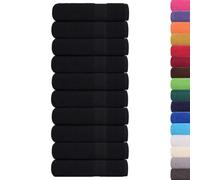 vidaXL Toallas de Mano 10 uds Negro 50x100cm 360 gsm 100% algodón