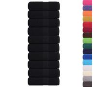 vidaXL Toallas de Mano 10 Unidades FROGN Negras 30x30 cm 100% algodón