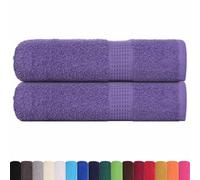 vidaXL Toallas de Mano 2 uds 100% algodón púrpura 50x100 cm 360 gsm, Toalla, Toalla de Cara, Toalla de Invitados, Toalla de baño