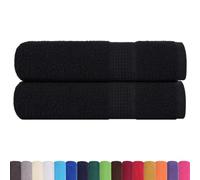 vidaXL Toallas de Mano 2 uds Negro 50x100 cm 360 gsm 100% algodón