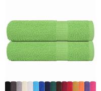 vidaXL Toallas de Mano 2 uds Verde Manzana 50x100 cm 360 gsm