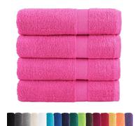 vidaXL Toallas de Mano 4 uds 100% algodón Rosa 50x100 cm 600 gsm, Toalla, Toalla de Cara, Toalla de Invitados, Toalla de baño