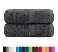 vidaXL Toallas de Mano Premium SOLUND, 2 Unidades, Antracita, 30 x 30 cm, 600 g/m²