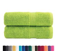 vidaXL Toallas de Mano Premium SOLUND 2 Unidades Verde Manzana 30x30 cm 600 g/m²