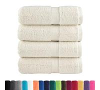 vidaXL Toallas de Mano Premium SOLUND 4 Unidades Color Crema 30x30 cm 600 g/m²