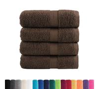 vidaXL Toallas de Mano Premium SOLUND, 4 Unidades, Color marrón, 30 x 30 cm, 600 g/m²