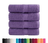 vidaXL Toallas de Mano Premium SOLUND 4 Unidades, Color Morado, 30 x 30 cm, 600 g/m²