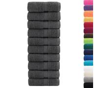 vidaXL Toallas 50 uds 100% algodón Gris Antracita 30x30 cm 600 gsm, Toalla de baño, Toalla de Cara, toallita de Mano, paño de Cocina, Toalla de Plato