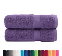 vidaXL Toallas de Mano SOLUND 2 Unidades Morado 50x100 cm 600 gsm