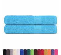 vidaXL Toallas de Sauna 2 uds 100% algodón Turquesa 80x200 cm 360 gsm