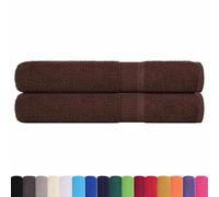 vidaXL Toallas FROGN 2 uds 100% algodón marrón 100x200 cm 360 gsm, Toalla de Playa, Toalla de Playa, Toalla de baño Grande, Toalla de baño