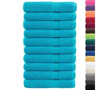 vidaXL Toallas Premium 10 uds 100% algodón Turquesa 100x200 cm 600 gsm, Toalla de Playa, Toalla de Playa, Toalla de baño Grande, Toalla de baño