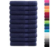 vidaXL Toallas Premium 10 uds algodón Azul Marino 100x200cm 600gsm, Toalla de Playa, Toalla de Playa, Toalla de baño Grande, Toalla de baño
