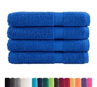 vidaXL Toallas Premium 4 uds 100% algodón Azul 100x200 cm 600 gsm, Toalla de Playa, Toalla de Playa, Toalla de baño Grande, Toalla de baño