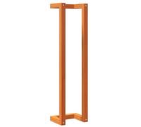 vidaXL Toallero, Colgador de Toallas con Estante, Toallero de Pared, Mueble Toallero para Baño, Madera de Pino Maciza Marrón Encerado