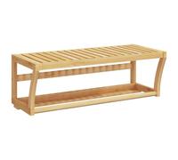 vidaXL Toallero con Estante, Toallero de Pared, Estante Colgante para Toallas, Toallero de Listones para Baño Aseo, Bambú 60x25x20 cm