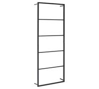 vidaXL Toallero Soporte de Toallas Perchero de Cuarto de Baño Aseo Indoro Barra de Pared Elegante Práctico Robusto de Acero Negro 45x10x115 cm