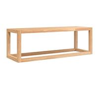 vidaXL Toallero de Madera Maciza Nogal 60x20x20 cm, Colgador de Toallas, toallero de Madera, toallero con Estante, toallero de baño, toallero de Pared
