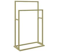 vidaXL Toallero de Pie Estantes Almacenamiento para Baño Exhibición Soporte Ropa Secado Organizador Accesorio Mantener Orden de Hierro Dorado