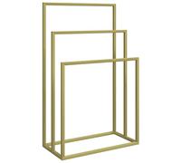 vidaXL Toallero de Pie Estantes Almacenamiento para Baño Exhibición Soporte Ropa Secado Organizador Mantener Orden Accesorio de Hierro Dorado