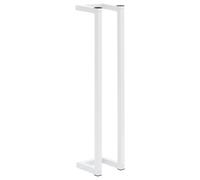 vidaXL Toallero Soporte de Toallas Perchero de Cuarto de Baño Aseo Indoro Barra de Pared Elegante Práctico Robusto de Acero Blanco 12,5x12,5x60 cm