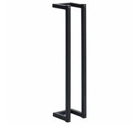vidaXL Toallero Soporte de Toallas Perchero de Cuarto de Baño Aseo Indoro Barra de Pared Elegante Práctico Robusto de Hierro Negro 12,5x12,5x60 cm