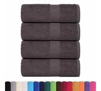vidaXL Toallitas de baño 4 uds Antracita 15x21 cm 360 gsm 100% algodón