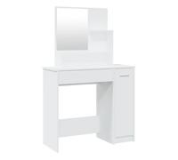 Tocador con espejo blanco 86,5x35x136 cm