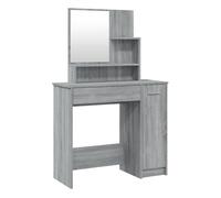 Vidaxl tocador con espejo color gris sonoma 86,5x35x136 cm