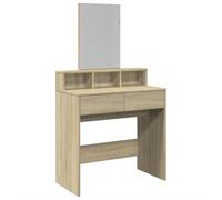 vidaXL Tocador con Espejo Color Roble Sonoma 130x50x132,5 cm, Mesa tocador, tocador, tocador de Dormitorio, Mesa de Maquillaje