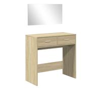 vidaXL Tocador con Espejo Color Roble Sonoma 80x39x80 cm, Mesa tocador, tocador de Maquillaje, Muebles de vestidor, Mesa de Maquillaje
