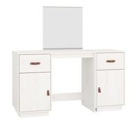 Vidaxl tocador con espejo madera maciza de pino blanco