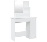 Tocador con espejo blanco 86,5x35x136 cm