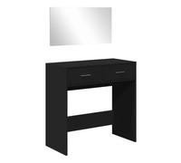 vidaXL Tocador con Espejo Negro 80x39x80 cm, Mesa tocador, tocador de Maquillaje, Muebles de vestidor, Mesa de Maquillaje, Muebles de Dormitorio