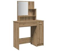 vidaXL Tocador con Espejo Roble Artisan 86,5x35x136 cm