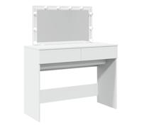 vidaXL Tocador con Luces LED Blanco 100x40x120 cm, tocador de Maquillaje, tocador con Espejo, tocador con almacenaje, tocador de Dormitorio