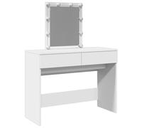vidaXL Tocador con Luces LED Blanco 100x40x130 cm, tocador de Maquillaje, tocador con Espejo, tocador con almacenaje, tocador de Dormitorio
