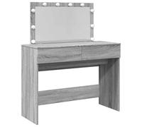 Vidaxl tocador con luces led color gris sonoma 100x40x120 cm