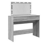 Vidaxl tocador con luces led color gris sonoma 100x40x120 cm