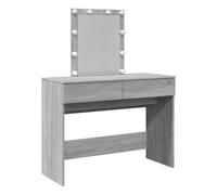 Vidaxl tocador con luces led color gris sonoma 100x40x130 cm