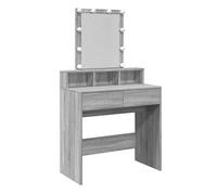 Vidaxl tocador con luces led color gris sonoma 80x41x144,5 cm
