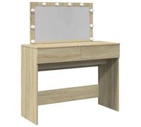 vidaXL Tocador con Luces LED Color Roble Sonoma 100x40x120 cm