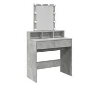 Vidaxl tocador con luces led gris hormigón 80x41x144,5 cm