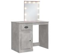 vidaXL Tocador con Luces LED Gris hormigón 90x42x132,5 cm