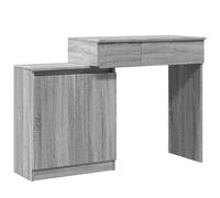 vidaXL Tocador con Luces LED Gris Sonoma 115x37x110,5 cm, tocador de Maquillaje, tocador con Espejo, tocador con almacenaje, tocador de Dormitorio