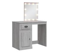 Vidaxl tocador con luces led gris sonoma 90x42x132,5 cm