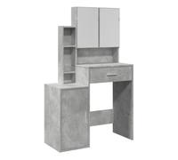 Vidaxl tocador con mueble gris hormigón 80x35x132 cm
