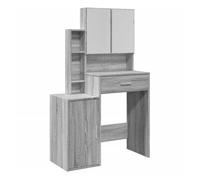 Vidaxl tocador con mueble gris sonoma 80x35x132 cm
