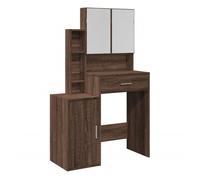 Vidaxl tocador con mueble roble marrón 80x35x132 cm